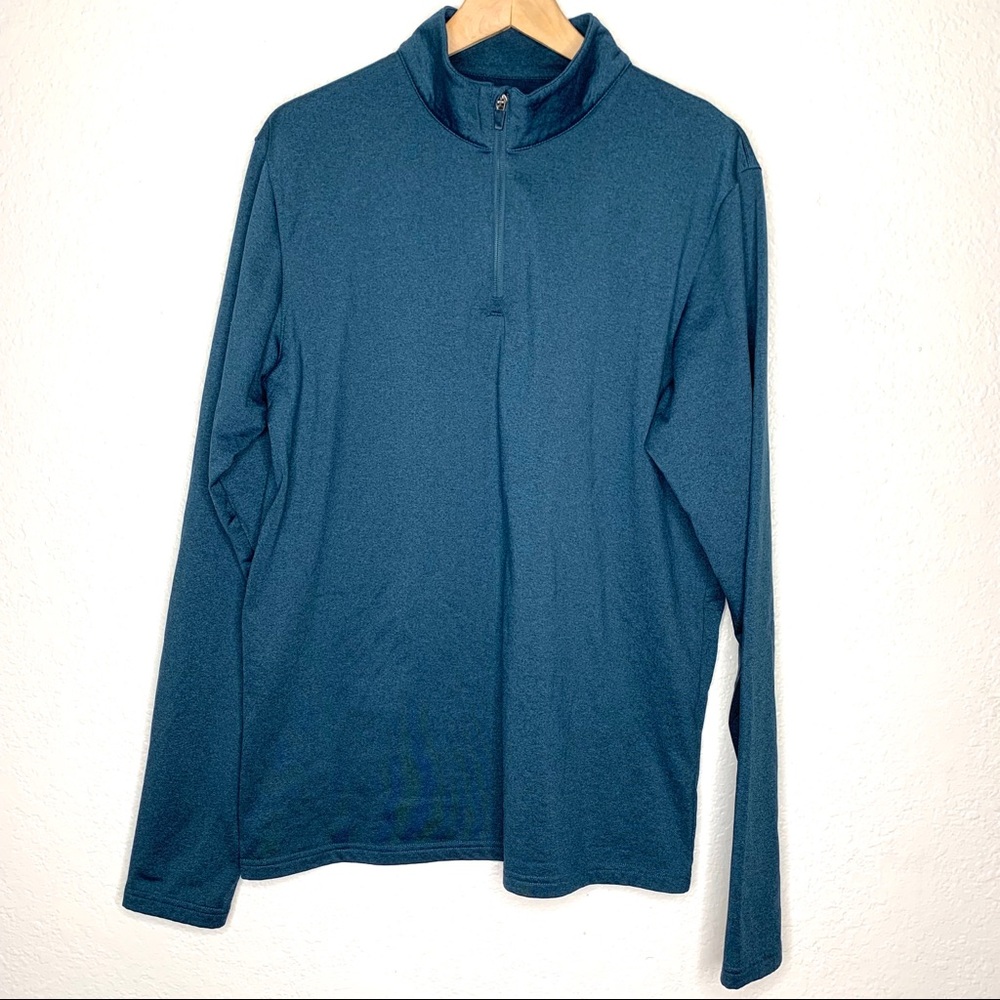 Tesla blue pullover 1/4th zip jacket size L